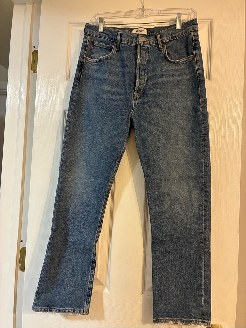 Agolde Riley Cropped Medium Wash Jean